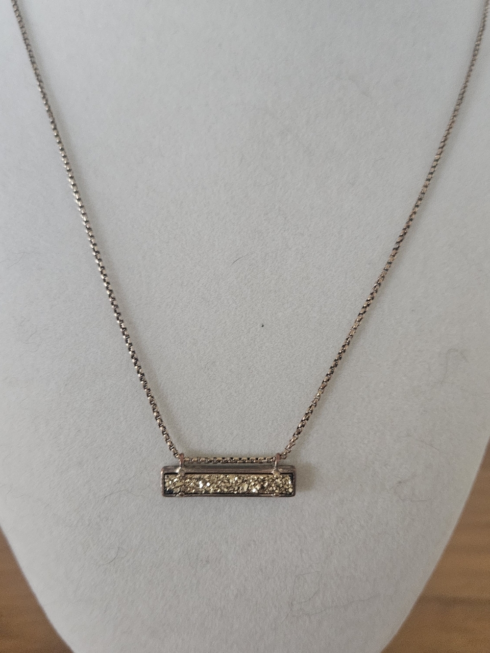 Kendra Scott Rose Gold Crystal Bar Necklace